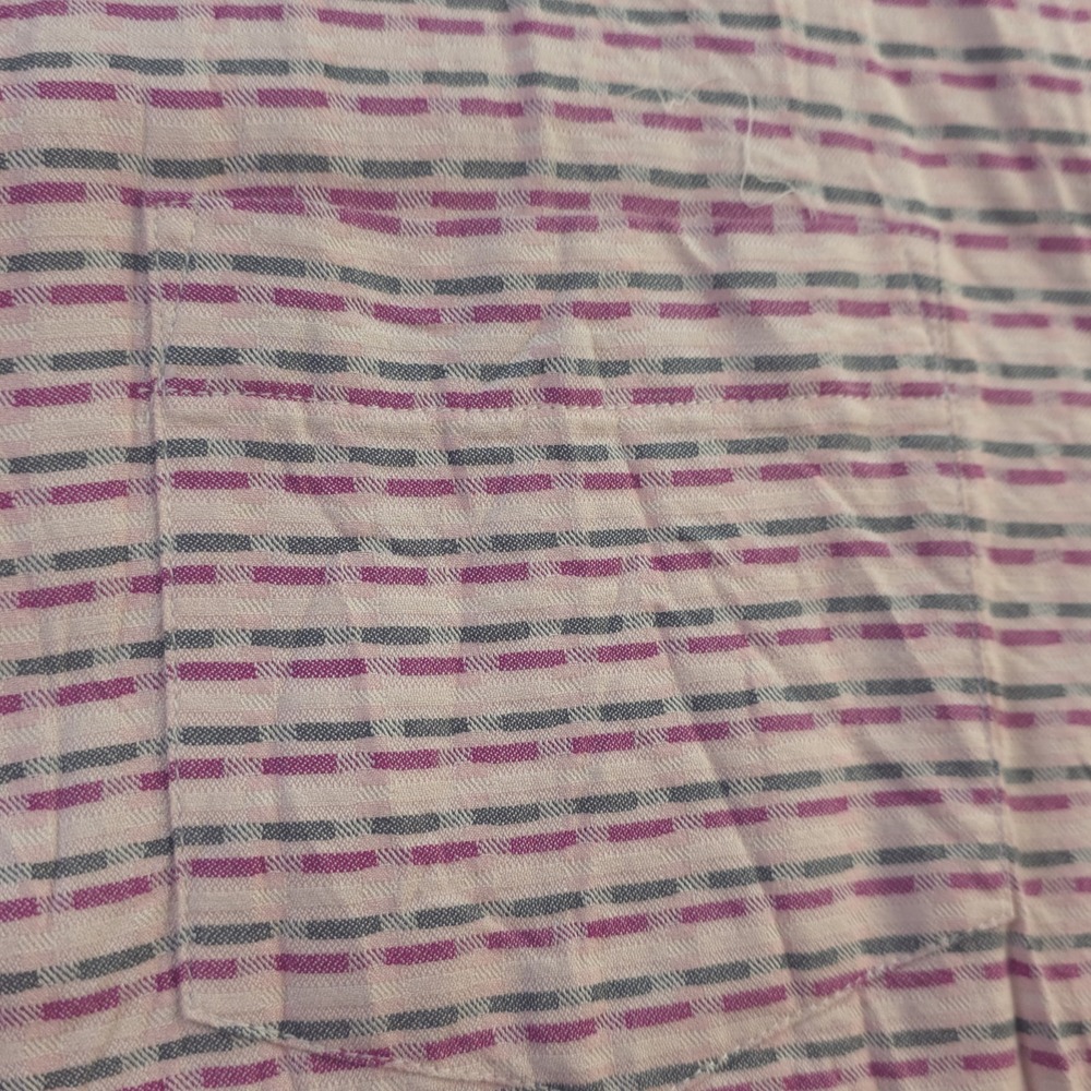Tommy Bahama Shirt XL Purple Geometric Short Sleeve Button Up 100% Silk - Picture 2 of 8
